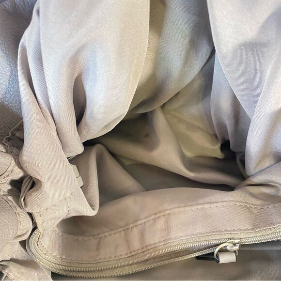 Nicole Miller Slouchy Shoulder Bag Casual Soft Sided Dual handle Silver Accents - Picture 14 of 16